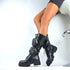 DAMENSCHUHE STYLISCH PLATEAU GOTHIC PUNK STIEFEL